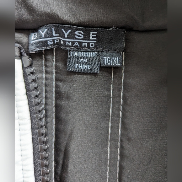 Bylyse black/white puffy vest XL - Picture 3 of 7